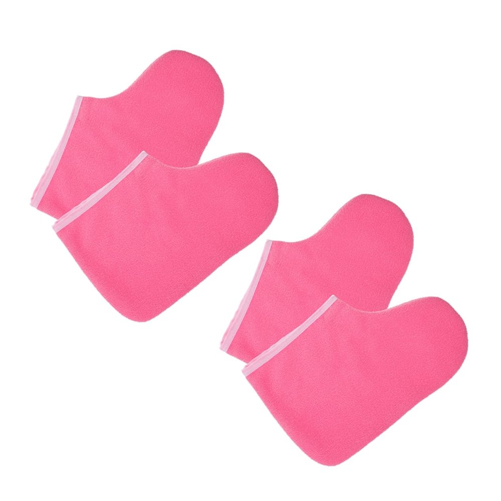 Beatifufu 2pairs Paraffin Wax Therapy Foot Cover Booties for for Home and Salon Use Comfortable Wax Therapy Liners for Moisturizing and Relaxing Feet Care