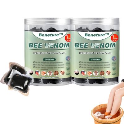 Benture Bee Venom Detox Relief Foot Soak Beads, Herbal Cleaning Soak Beads for Relief (2 Cans)