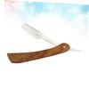 NOLITOY Chic Straight Metal Razor for Men Manual Shaving Tool with Easy-open Guard for Barbers and Home Use Portable and Space-saving Design view 4