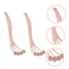 Baluue 2pcs Power Scrubber Bath Brush Silicone Back Scrubber for Shower Body Cleaning Long Handle view 2