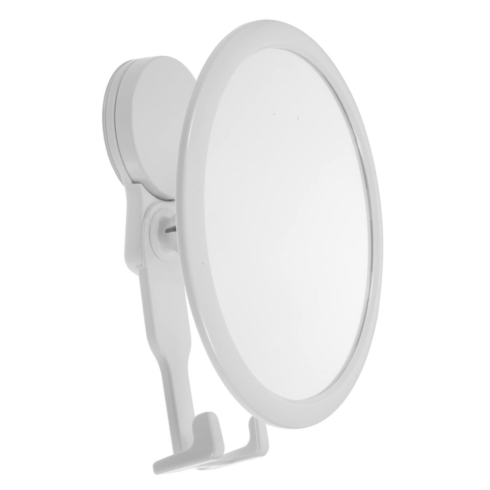 Baluue Bathroom Wall Cup Mirror Hook Fogless Round Mirror for Shaving and Makeup Easy to Install for Showers and Bathrooms