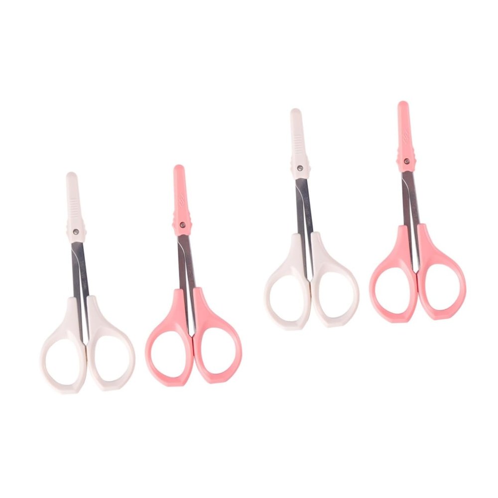 Baluue 4pcs Quality Eyebrow Scissors Trimmer for Hair Lash Grooming Made for Long Use