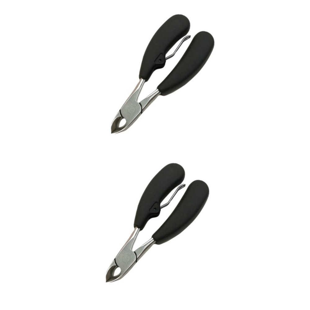 Gogogmee 2pcs Stainless Nail Clippers for Thick Nails Ingrown Toenails Non-Slip Handle Supplies