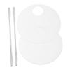 Baluue 2sets Acrylic Cosmetic Palette Set for Makeup Mixing Foundation Blending Tray Spatulas for Nail Art and Eyeshadow Application Travel-friendly Design Set view 1