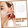 Baluue 2sets Acrylic Cosmetic Palette Set for Makeup Mixing Foundation Blending Tray Spatulas for Nail Art and Eyeshadow Application Travel-friendly Design Set view 4
