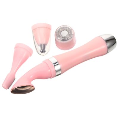 4 in 1 Women's Electric Shaver with 4 Shaving Heads, Waterproof Pink