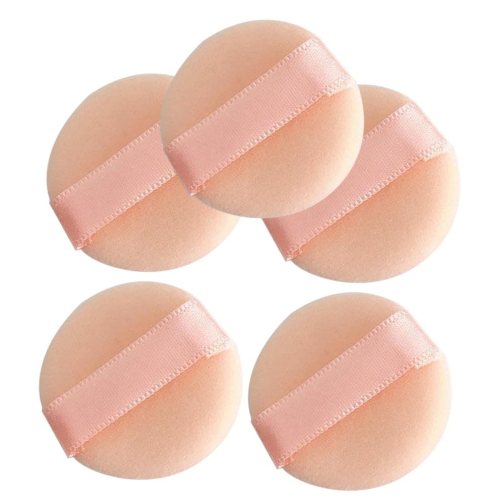 Baluue 5pcs Round Pads Makeup for Body Powder Facial Sponges for Cleansing Reusable Makeup Tools Comfortable and Practical Cosmetic Blender