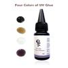 Hair Extensions Glue,UV Hair Extensions Glue Fast Curing Glue for Human Hair ExtensionV Light Hair Extensions Kit 20g Four Colors for Hair Extension Hair Glue Wig Extensions Tools (Transparency) view 2