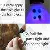 Hair Extensions Glue,UV Hair Extensions Glue Fast Curing Glue for Human Hair ExtensionV Light Hair Extensions Kit 20g Four Colors for Hair Extension Hair Glue Wig Extensions Tools (Transparency) view 4