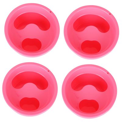 NOLITOY 4pcs Nail Art Soaker Bowls for Manicure Care Round Design for Softening Cuticles for Home and Salon Use Nail Enthusiasts