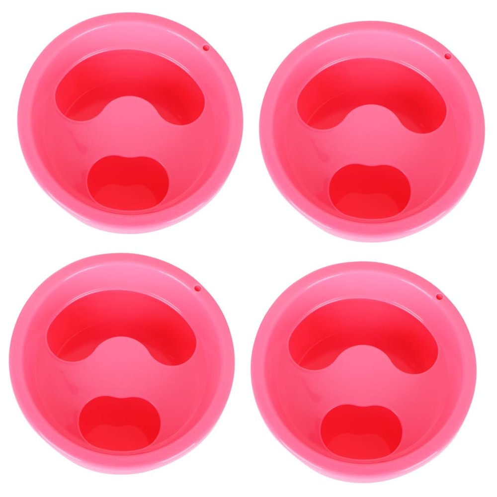 NOLITOY 4pcs Nail Art Soaker Bowls for Manicure Care Round Design for Softening Cuticles for Home and Salon Use Nail Enthusiasts