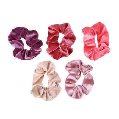 5 Pcs Plush Hair Scrunchies for Girls and Women Daily Parties