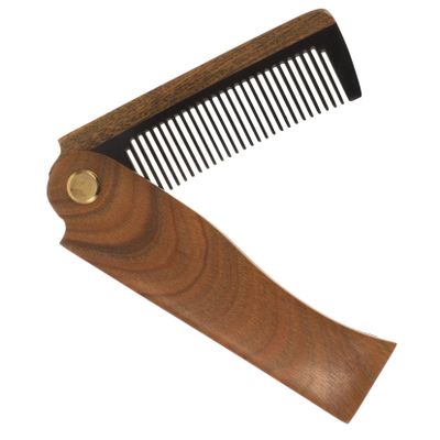 Baluue Men's Beard Comb Folding Horn Comb for Men Compact Portable Travel Styler