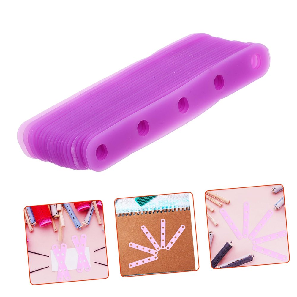 Baluue 20pcs High-temperature Silicone Perm Bands for Hair Curling No Crease Hair Rollers for Women for Styling and Hairdressing