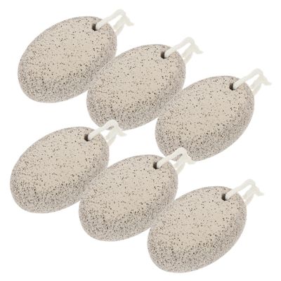 WOONEKY 6pcs Pumice Stone Foot Scrubber for Callus Removal and Exfoliation Ergonomic Foot Care Tools for Suitable for Home and Salon Use
