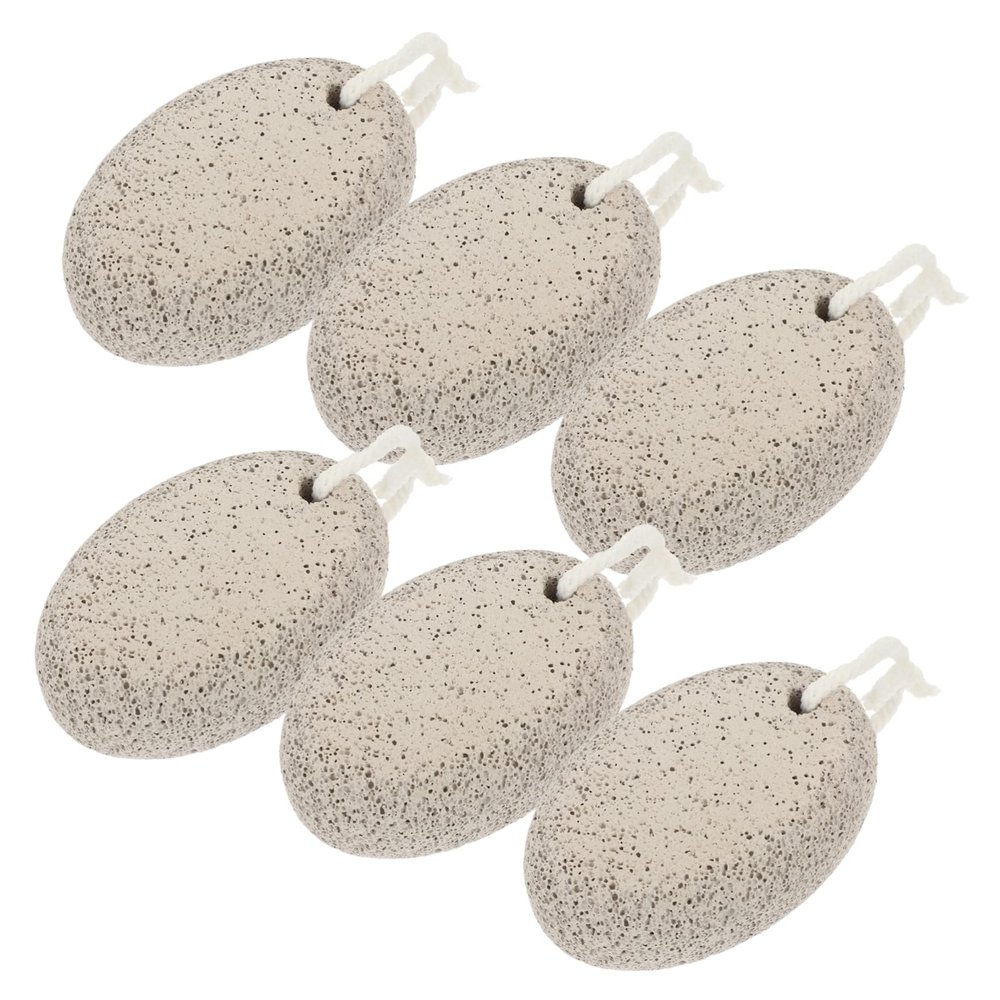WOONEKY 6pcs Pumice Stone Foot Scrubber for Callus Removal and Exfoliation Ergonomic Foot Care Tools for Suitable for Home and Salon Use