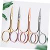 Gogogmee 4pcs Mustache Trimming Scissors Stainless Steel Barber Shears Beard Scissors for Men Grooming Random Color view 3