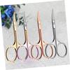 Gogogmee 4pcs Mustache Trimming Scissors Stainless Steel Barber Shears Beard Scissors for Men Grooming Random Color view 4