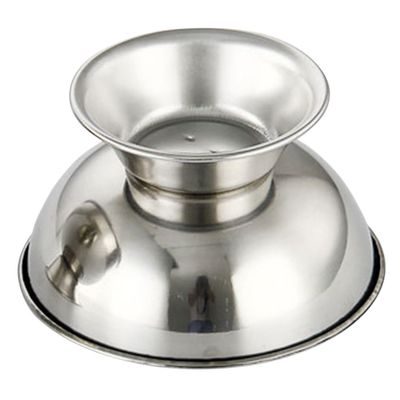 Healeved Reusable Stainless Steel Shaving Bowl for Men Durable Shaving Cup for Lathering Elegant Design for Home Barber Shop Use Large Opening Anti-slip Base