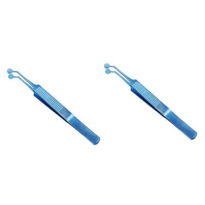 Baluue 2pcs Meibomian Gland Tweezers Metal Eyelid Tweezer Facial Eyelid Forceps for Women