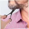 MERRYHAPY 3pcs Mustache Scissors Set Beard Comb Nose Hair Clipper Kit Stainless Steel Shears for Men Grooming view 4