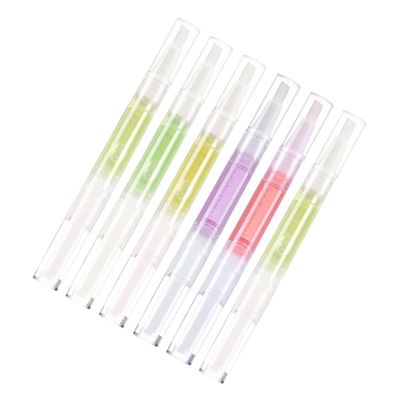 NOLITOY 6pcs Cuticle Nourishing Oil Pen for Manicure Care Revitalizing Nail Oil for Softening Cuticles Moisturizing and Repairing Nail Edges Mixed Styles