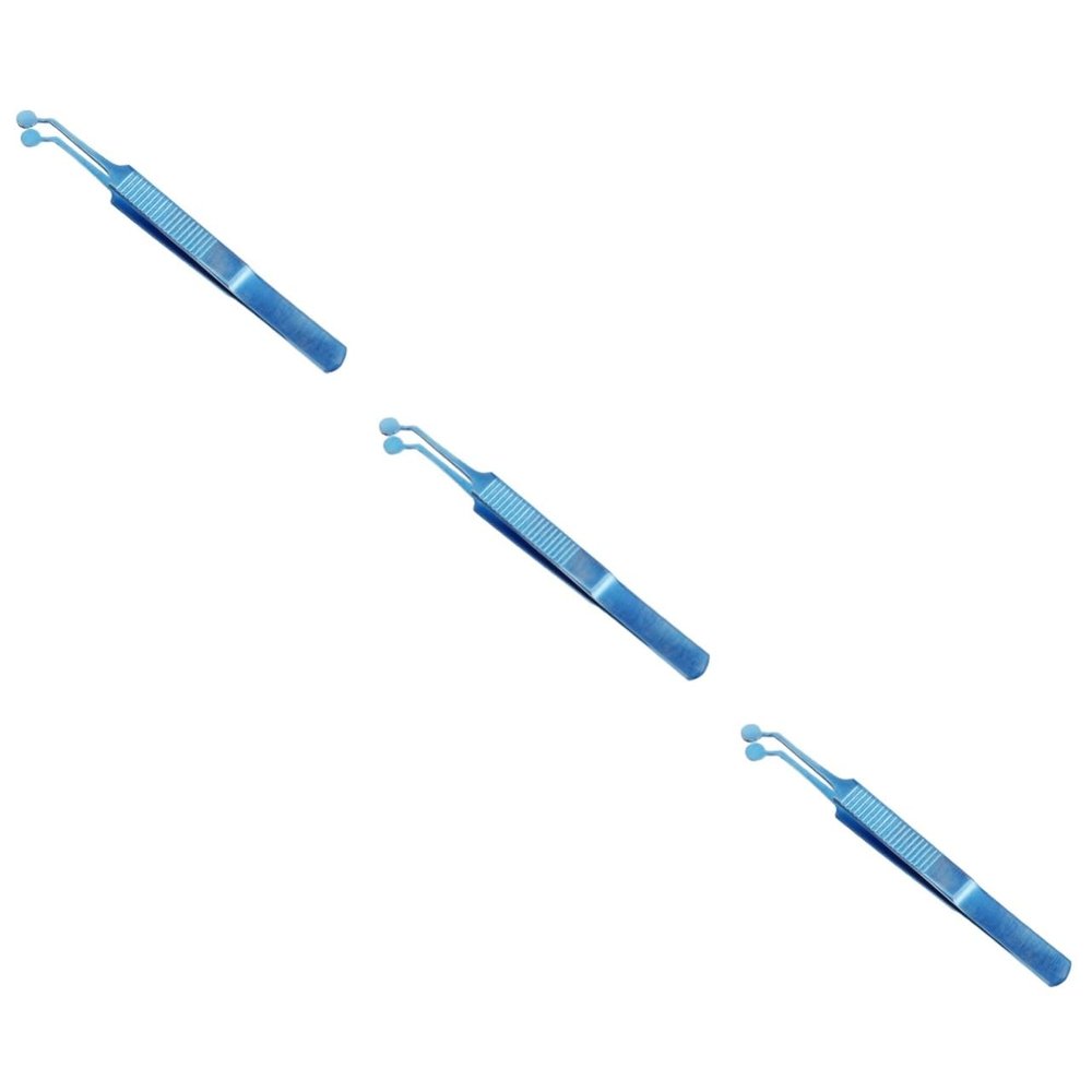 Baluue 3pcs Metal Eyelid Tweezer Women Beauty Tool for Meibomian Gland Expressor Pointy Tweezers for Eyebrows