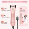 Bikini Trimmer for Women, 2-in-1 Electric Women Shaver w/Light Ceramic Blade for Face Body view 4