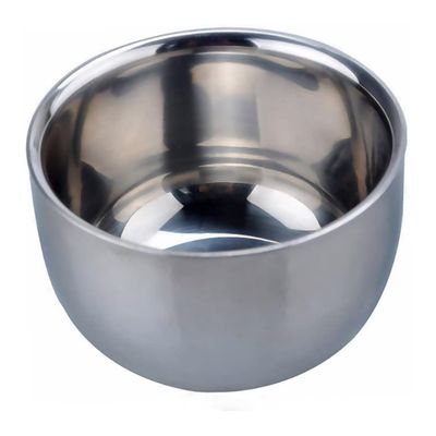 Beatifufu Stainless Steel Shaving Bowl Bubble Bowl Men's Shaving Soap Cup Razor Home Salon Accessory