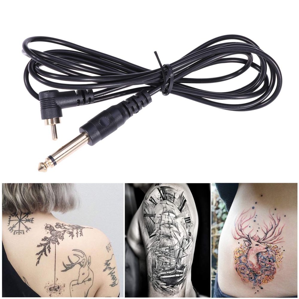 HONMEET 90degree Silicone Hook Conversion Kit Black Connector Cord for Supply and Wear-resistant Soft Silicone Material for Tattooing Supplies