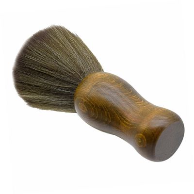 Beatifufu Hair Brush for Barbershop Soft Bristle Hair Salon Removal Brush Round Wooden Handle for Ears Neck