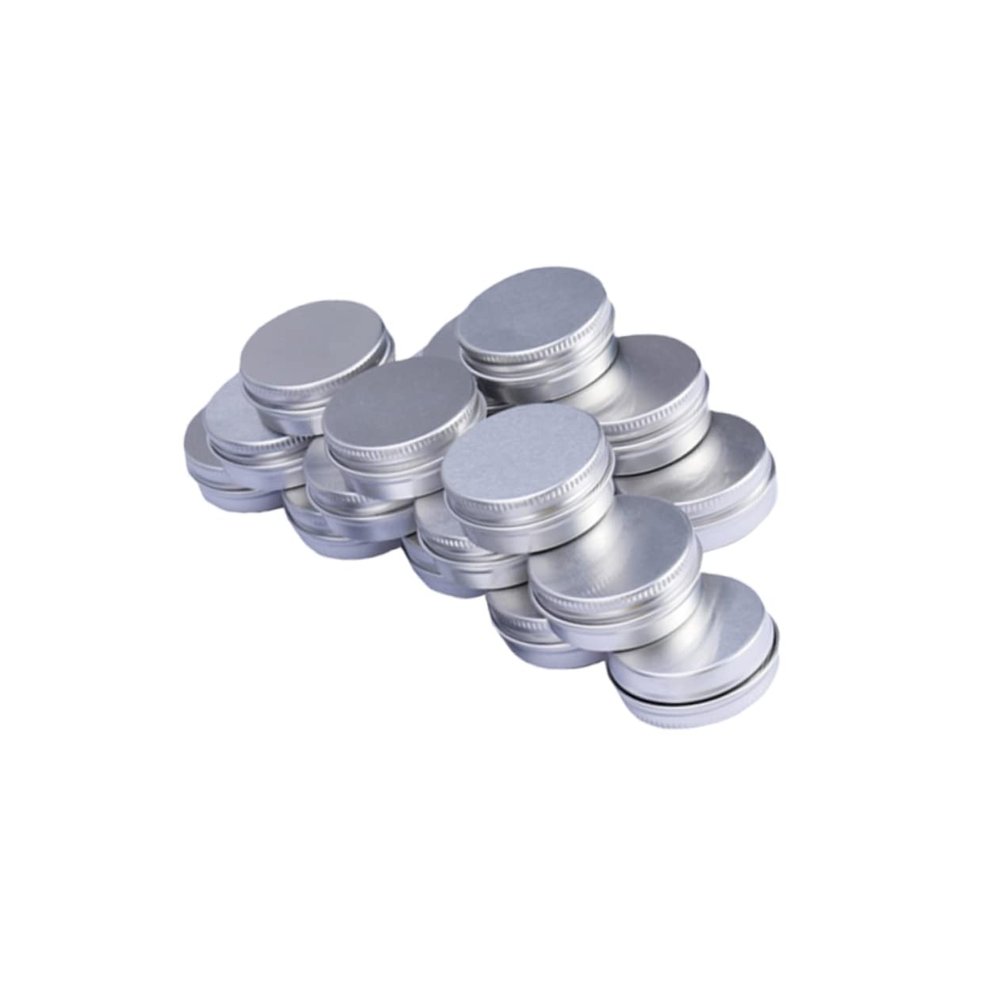 OHPHCALL 24pcs Aluminium Box Makeup Case Decorative Travel Toiletries for Men Leakproof Cosmetic Jar Pot for Camping