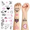 10 Sheets Y2k Aesthetic Temporary Tattoos Stickers for Girls, Cool 2000s Cyber Trendn Temporary Tattoos Stickers Y2K Birthday Themed Party Supplies Decoration Favors Cartoon Sticker for Kids Teens view 1