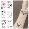 10 Sheets Y2k Aesthetic Temporary Tattoos Stickers for Girls, Cool 2000s Cyber Trendn Temporary Tattoos Stickers Y2K Birthday Themed Party Supplies Decoration Favors Cartoon Sticker for Kids Teens view 4