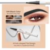 2024 New 3D Microblading Eyebrow Pencil, Waterproof Magic, 2 Microblading Eyebrow Pencils with 4 Tips, Dark Brown Makeup Long Lasting Eyebrow Pencil (Black) view 2
