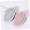 FOYTOKI Oval Pumice Stone Foot Grinding Tool Dead Skin Remover for Smooth Feet Portable Callus Removing Stone Lightweight and Easy to Use Nordic Green view 3