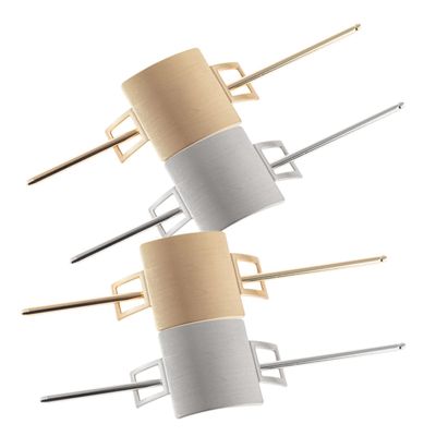 Baluue 4pcs Hair Bun Cuffs Elegant Design Metal Hair Sticks for Buns for Women and Girls Lightweight and Charming