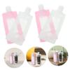 HAPINARY 12pcs Refillable Travel Lotion Pouches Self-standing Fluid Packing Bags for Shampoo Shower Gel Leak-resistant Toiletries Containers for Outdoor Travel view 2
