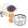 Baluue Beard Brush Set for Men Shaving Brush and Bowl Razor Stand Shave Kit Male Shaving Set Material Use view 4