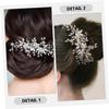 Baluue Hair Side Comb Rhinestones for Brides Elegant Leaf Design Wedding Hair Accessory for Special Occasions Like Birthdays and Proms view 3