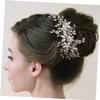Baluue Hair Side Comb Rhinestones for Brides Elegant Leaf Design Wedding Hair Accessory for Special Occasions Like Birthdays and Proms view 4