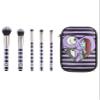 Disney The Nightmare Before Christmas Womens Makeup Brush Set with Zip Up Storage Case in Purple & Black view 1