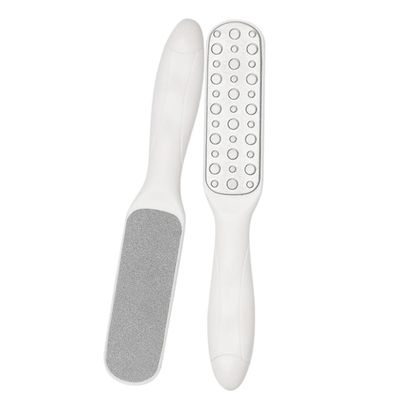 Beatifufu 2pcs Stainless Steel Double-Sided Pedicure Foot File for Safe Callus Removal and Exfoliation Ergonomic Design for Comfortable Use for Softening Hard