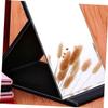 FOYTOKI Folding Vanity Mirror for Desk Portable Led Cosmetics Mirror Travel Compact Makeup Accessories Pu Desktop Fashion view 3