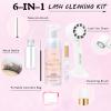 EMEDA Lash Shampoo Kit 2.02 fl oz Lash Cleaning Kit with Rechargeable Fan Dryer/Brush/Rinse Bottle, Oil-free Cleanser Wash for Extensions & Clusters & Natural Lashes, Cleaner for Eyelash Care(White) view 2