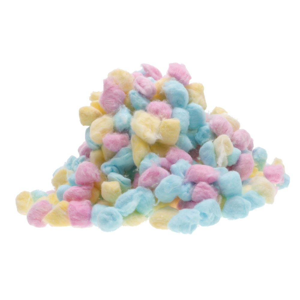 WOONEKY Bulk Cotton Balls Pack Soft Absorbent Newborn Safe for Face Cleaning Makeup Removal Colors Pink Yellow Blue
