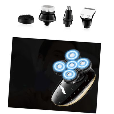 HONMEET Men Electric Shaver Beard Trimmer Kit Rechargeable Washable Razor Multifunctional Head Shaver