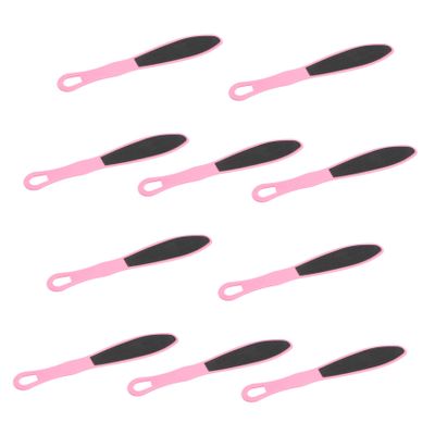 Beatifufu 10pcs Double-Sided Foot Scrubber Portable Callus Remover and Exfoliating Tool for Home Use Ergonomic Design Foot Care Brush Rapid Effect Random