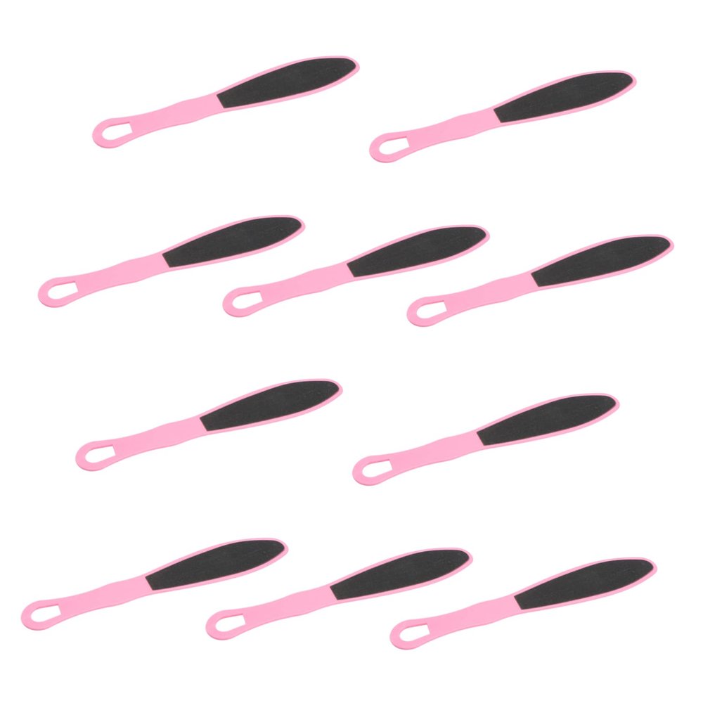Beatifufu 10pcs Double-Sided Foot Scrubber Portable Callus Remover and Exfoliating Tool for Home Use Ergonomic Design Foot Care Brush Rapid Effect Random