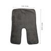 Anneome 4pcs Soft Coral Fleece Facial Towels for Estheticians Dark Grey Spa Massage Cloths for Professional Skincare Treatments Split Design for Ample Coverage view 2